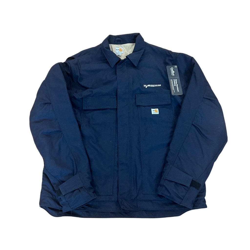 Carhartt Flame-Resistant Lanyard-Access Jacket Navy Blue Men's Xl Tall Frj0003